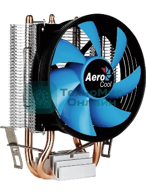 Кулер для процессора AeroCool/Formula Verkho 2 серебристый, 90 мм, алюминий/медь, 2000 об/мин, 25 дБ, 4 pin, 110 Вт, 125 мм