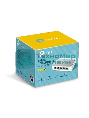 Коммутатор TP-Link SOHO TL-SF1005D Коммутатор 5-port 10/100M mini Desktop Switch, 5 10/100M RJ45 ports, Plastic case