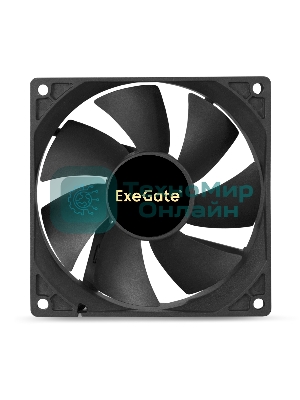 Вентилятор для корпуса ExeGate E09225H4P-PWM черный, 92 мм, 2000 об/мин, 26 дБ, 4 pin