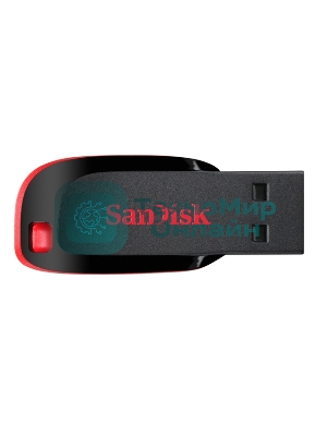 Флешка USB Sandisk CZ50 Cruzer Blade (SDCZ50-016G-B35), 16Gb, USB 2.0, R/W 15/4, черный/красный