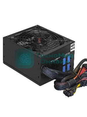 Блок питания серверный 700W ExeGate ServerPRO-700RADS (ATX, for 3U+ cases, APFC, КПД 80% (80 PLUS), 14cm fan, 24pin, 2(4+4)pin, PCIe, 5xSATA, 4xIDE, FDD, Cable Management, black)