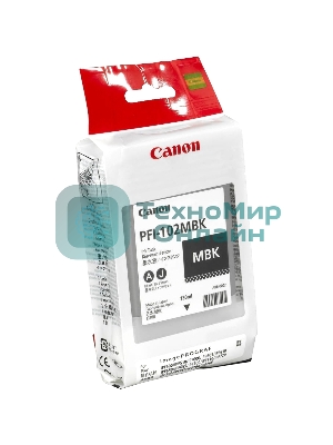 Картридж струйный Canon PFI-102MBk (0894B001) матовый черный, 130 мл., для iPF500/600/700