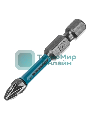 Набор бит торсионных Gross PZ2x50 мм, для ударных шуруповертов, 2 шт.