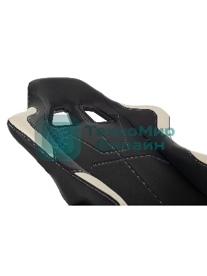 Кресло Бюрократ VIKING 5 AERO WHITE черный/белый, экокожа, 120 кг, механизм качания