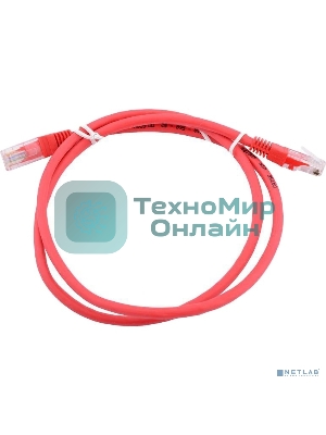 Патч-корд литой Aopen/Qust UTP кат.5е 1м красный