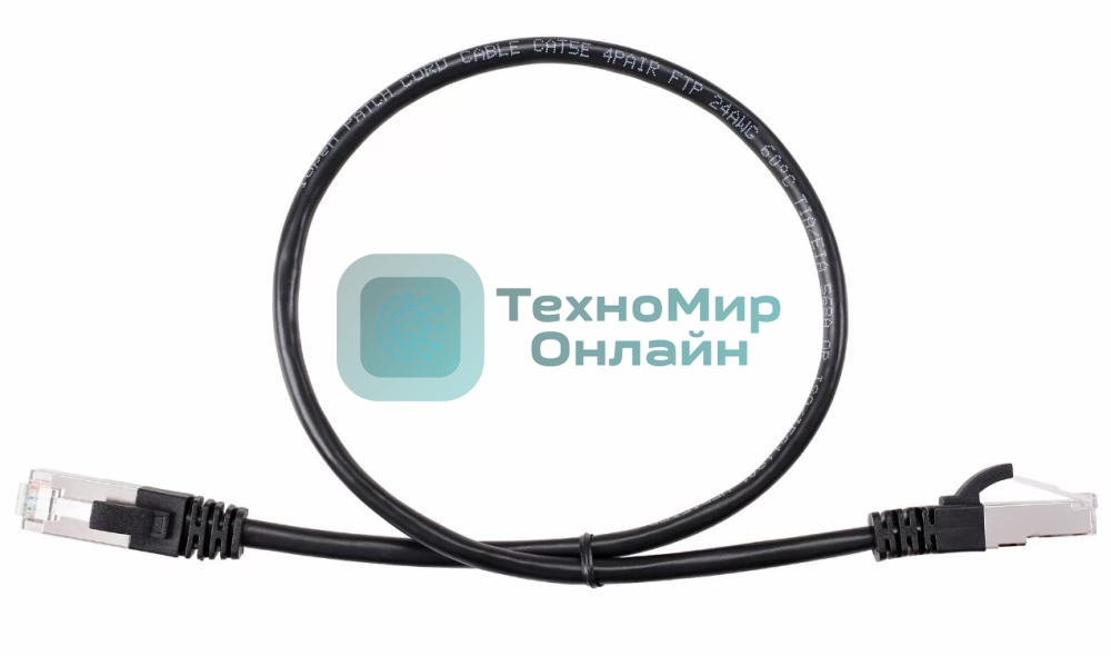 Патч-корд литой AOpen ANP522B-BK-0.5M FTP cat.5e (7/0.16) черный 0,5m