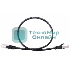 Патч-корд литой AOpen ANP522B-BK-0.5M FTP cat.5e (7/0.16) черный 0,5m