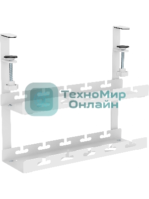 Кабель-канал Cactus CS-CM-400-2WT для столов 40x13.4x34.2 см белый
