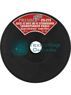 Кабель акустический Premier SCC-17 BC 100м. прозрачный (25-211 100)
