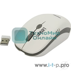 Мышь беспроводная с зарядкой от USB Smartbuy ONE 344CAG бело-серая SBM-344CAG-WG