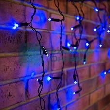 Гирлянда Neon-night Айсикл (бахрома) светодиодный, 4,8 х 0,6 м, черный провод, 230 В, диоды синие, 176 LED