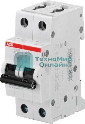 Выключатель автоматический ABB 2CDS252001R0324 авт. мод. 2п c 32а s202 6ка