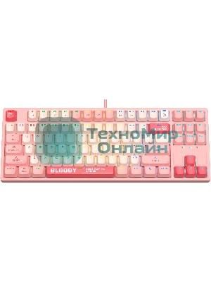 Клавиатура проводная A4Tech Bloody S87 Energy (S87 USB ENERGY PINK) USB розовый