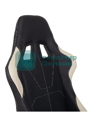 Кресло Бюрократ VIKING 5 AERO WHITE черный/белый, экокожа, 120 кг, механизм качания