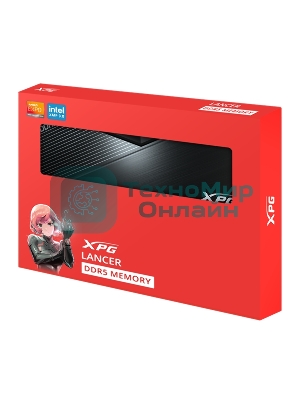 Оперативная память XPG Lancer, DDR5, 64GB (2x32GB), 6400MHz, CL32, DIMM, с радиаторами, черный