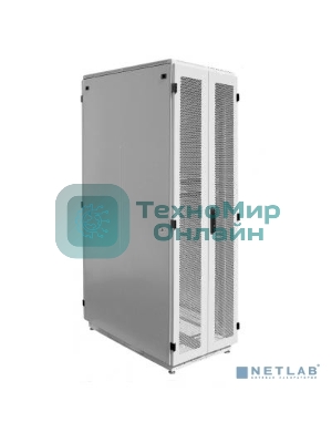 Шкаф серверный напольный 42U (800 1200) дверь перфорированная, задние двойные перфорированные
