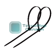 Хомут-стяжка кабельная нейлоновая Rexant 300 x 4,8 мм, черная, упаковка 100 шт.