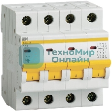 Выключатель автоматический модульный 4п C 25А 4.5кА ВА47-29 IEK MVA20-4-025-C