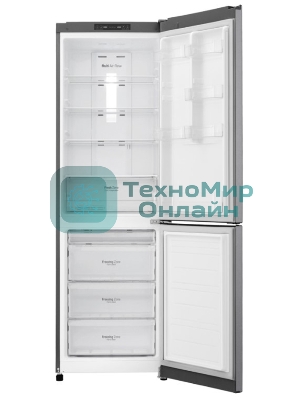Холодильник LG GA-B419SDJL серый двухкамерный 223/79л морозилка снизу, No Frost