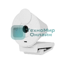 Веб-камера Logitech Brio 300 1920x1080, 30 кадр/с, USB Type-C, микрофон (шумоподавление), автоматическая фокусировка, автоосвещение, универсальное крепление белая