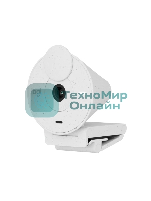 Веб-камера Logitech Brio 300 1920x1080, 30 кадр/с, USB Type-C, микрофон (шумоподавление), автоматическая фокусировка, автоосвещение, универсальное крепление белая