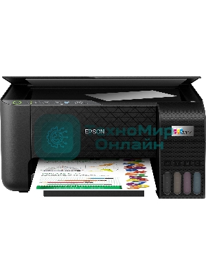 МФУ струйное Epson L3250 (C11CJ67412/C11CJ67418/C11CJ67405/C11CJ67408/C11CJ67503/C11CJ67508/C11CJ67523), A4, цветное, печ. до 33 стр/мин. (ч/б) до 15 стр/мин. (цвет), скан. до 11 стр/мин. (ч/б) 28 стр/мин. (цвет), 1440 x 5760 dpi (печать) 1200x2400dpi (скан.), USB, Wi-Fi