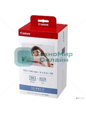 Набор для печати Canon KP-108IN 3115B001 10x15/108л./белый для сублимационных принтеров