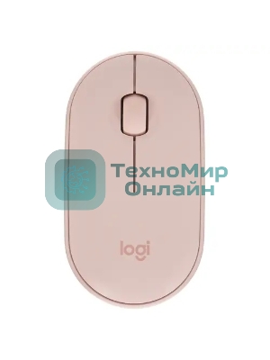 Мышь беспроводная Logitech Pebble M350 розовый, 1000 dpi, радиоканал, Bluetooth, USB, кнопки - 3