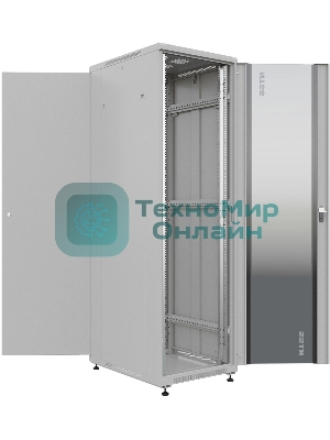 Шкаф серверный NTSS Премиум (NTSS-R32U6080GS) напольный 32U 600x800мм пер.дв.стекл металл 900кг серый 1542мм 71.3кг 1542мм IP20 сталь