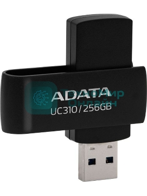 Флешка USB ADATA UC310 (UC310-256G-RBK), 256Gb, USB 3.2 Gen1, R/W 100/30, черный