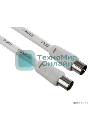 Кабель ТВ вилка - ТВ розетка PERFEO длина 10 м. (T5005)