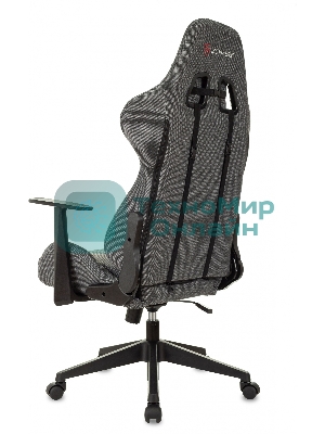 Кресло Zombie Neo 3C1 серый, экокожа, 120 кг, механизм качания