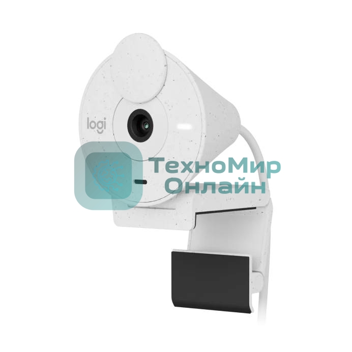 Веб-камера Logitech Brio 300 1920x1080, 30 кадр/с, USB Type-C, микрофон (шумоподавление), автоматическая фокусировка, автоосвещение, универсальное крепление белая