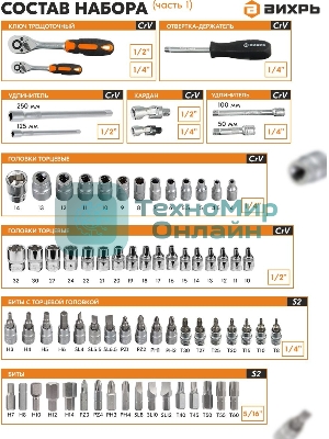 Набор инструментов 73/6/7/8