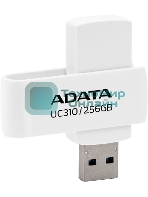 Флешка USB ADATA UC310 (UC310-256G-RWH), 256Gb, USB 3.2 Gen1, R/W 100/30, белый