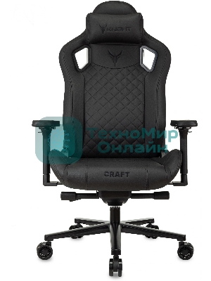 Кресло Knight Craft черный, экокожа, 120 кг, механизм качания