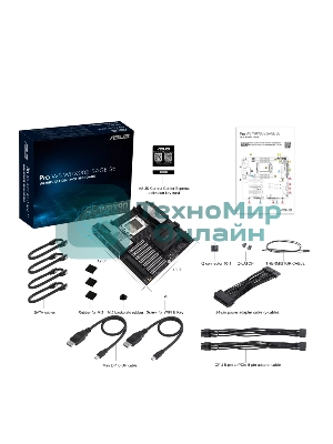 Материнская плата ASUS Pro WS WRX90E-SAGE SE, sTR5, AMD WRX90, 8xDDR5, 4xSATA, 4xM.2, 6xPCI-E 5.0 x16, 1xPCI-E 5.0 x8, 1xVGA, 2xMiniDP, 3x 10Gb LAN, 6xUSB-A 3.2 Gen 2, 1xUSB-A 2.0, 2xUSB-C USB4, 2x3.5 мм, 5.1, SSI EEB