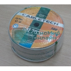 Кабель коаксиальный PROconnect CABLETECH (01-2431-6)SAT 703B+CU/Al/CU, 75 Ом, 100м., белый AT 703B+CU/Al/CU, 75 Ом, 100м., для установки спутниковой телевизионной системы, белый