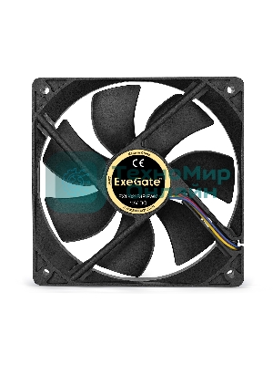 Вентилятор для корпуса ExeGate EX12025B4P-PWM черный, 120 мм, 1500 об/мин, 22 дБ, 4 pin