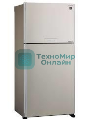 Холодильник Sharp SJ-XG60PMBE бежевый двухкамерный 422/178 л морозилка сверху, No Frost