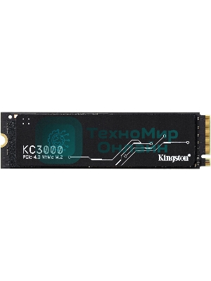 Накопитель SSD Kingston KC3000, 4Tb, PCIe 4.0 x4, M.2 2280, NVMe, R/W 7000/7000, с радиатором