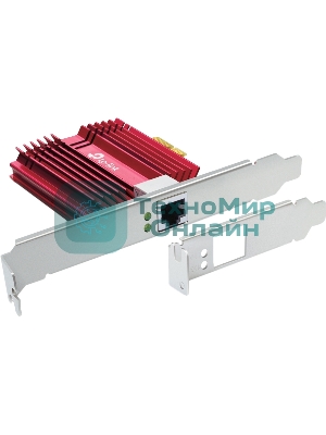 Сетевой адаптер 10 Gigabit PCI-E network adapter, 1 PCI Express 3.0 X4 interface, 1 100/1000/10000Mbps Ethernet port, come with Low-Profile and Full-Height Brackets