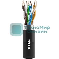 Кабель информационный NTSS NTSS-OUT-FTP4-5Е-PE-BL кат.5E F/UTP 4X2X24AWG PE внешний 305м черный
