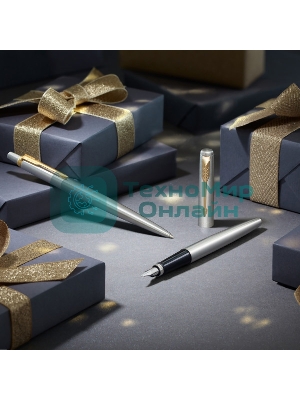 Ручка перьевая Parker Jotter Core F61 (2031012) Stainless Steel CT, M, сталь нержавеющая, блистер