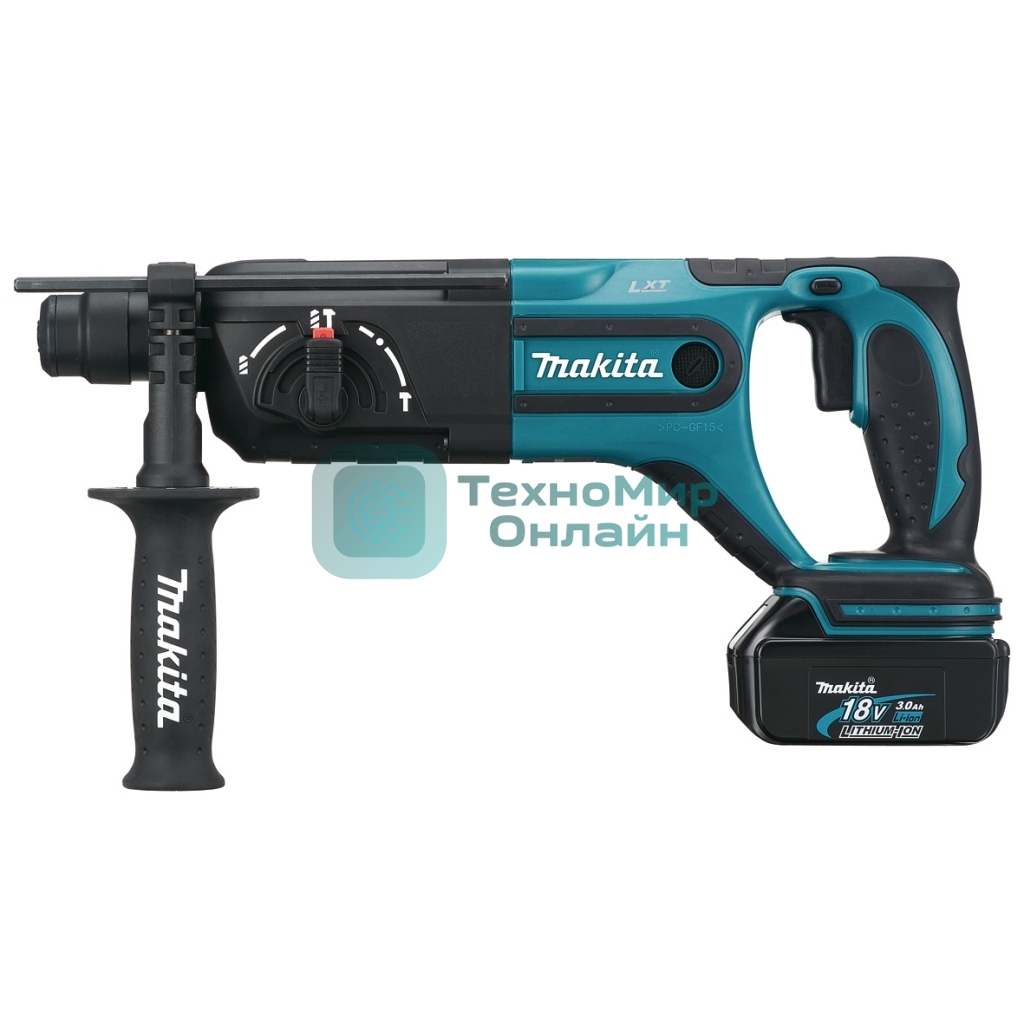 Перфоратор Makita DHR241RFE Перфоратор ак ,SDS+, 18В,2 х 3А ч Li-ion,3реж,1.9Дж,0-4000у\м,3.5кг,чем,подсв,совмест с 4 А ч Li-ion