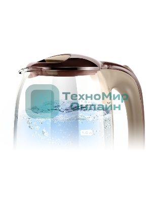 Чайник электрический Centek CT-0034 Coffee Vancouver, стекло, 1.8л,2200 Вт.
