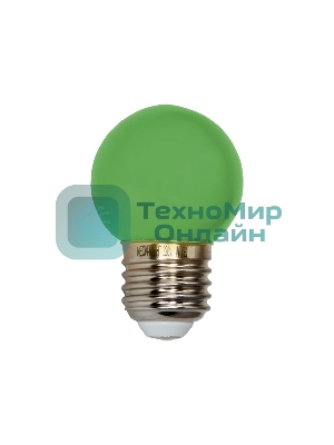 Лампа светодиодная Neon-night d-45 3 LED 1Вт шар E27 25лм 220В зеленый