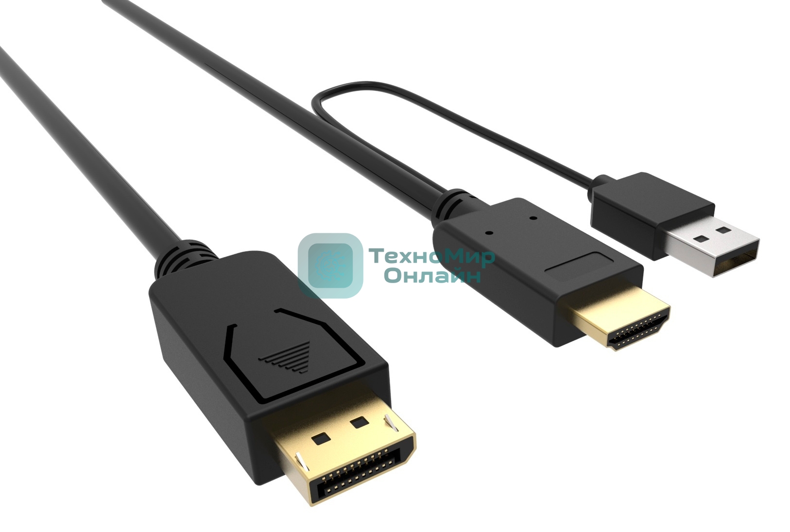 Кабель аудио-видео Buro HDMI (m)/DisplayPort (m) 3м. позолоченные контакты черный