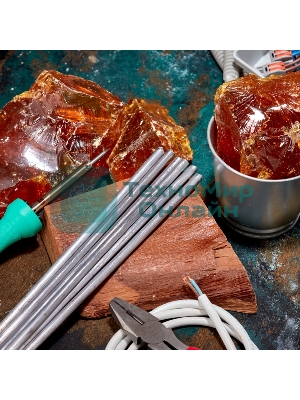 Припой пруток Rexant ПОС-40, Ø8мм, длина 400мм, ГОСТ 21931-76, олово 40%, свинец 60% (упак. 5 кг)