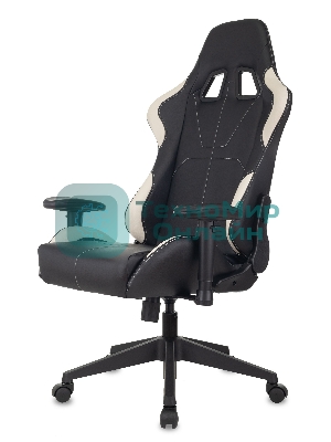 Кресло Бюрократ VIKING 5 AERO WHITE черный/белый, экокожа, 120 кг, механизм качания